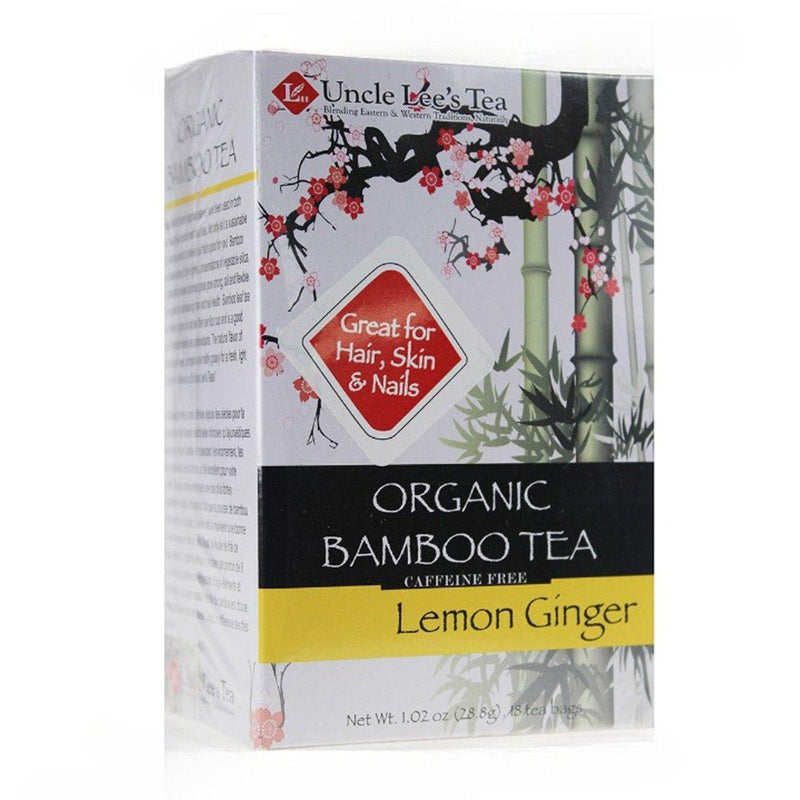 Uncle Lee's Organic Bamboo Tea Lemon Ginger 18 Tea Bags Food Items at Village Vitamin Store