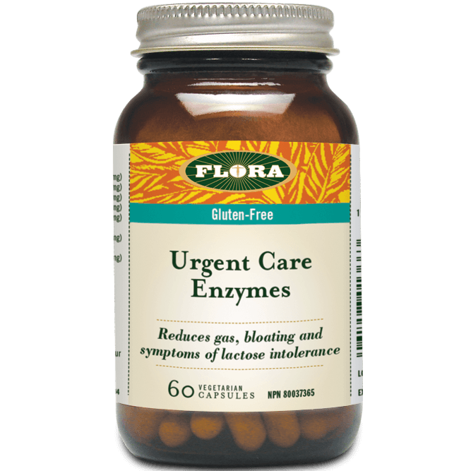 Flora Ultimate Digestive Urgent Care Enzymes - 60/120 V-Caps Supplements - Digestive Enzymes at Village Vitamin Store