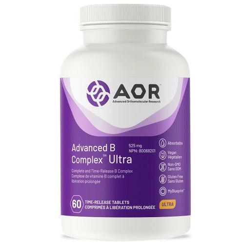 AOR Advanced B Complex Ultra 525mg 60 Time-Release Tabs – Village ...