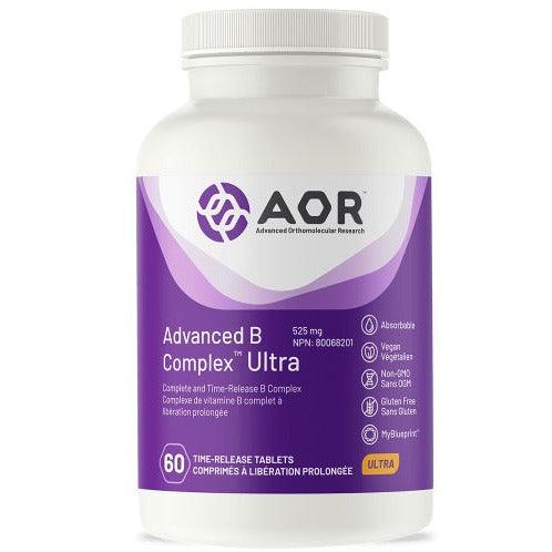 AOR Advanced B Complex Ultra 525mg 60 Time-Release Tabs Vitamins - Vitamin B at Village Vitamin Store
