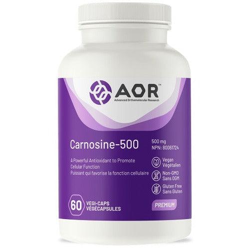 AOR Carnosine-500 60 Veggie Caps Supplements - Amino Acids at Village Vitamin Store