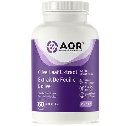 AOR Olive Leaf Extract 400 mg 60 CAPSULES Supplements at Village Vitamin Store