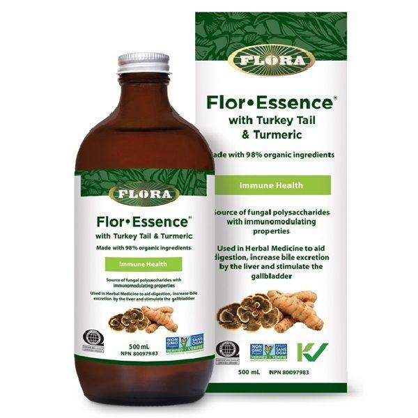 Flora Flor Essence With Turkey Tail & Turmeric 500mL Supplements - Immune Health at Village Vitamin Store