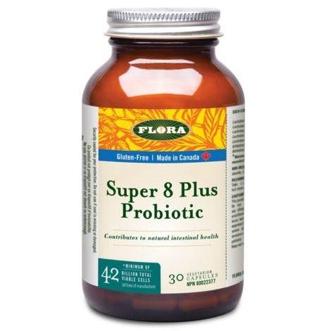 Flora Super 8 Plus Probiotic 42 Billion 30 Veggie Caps Supplements - Probiotics at Village Vitamin Store