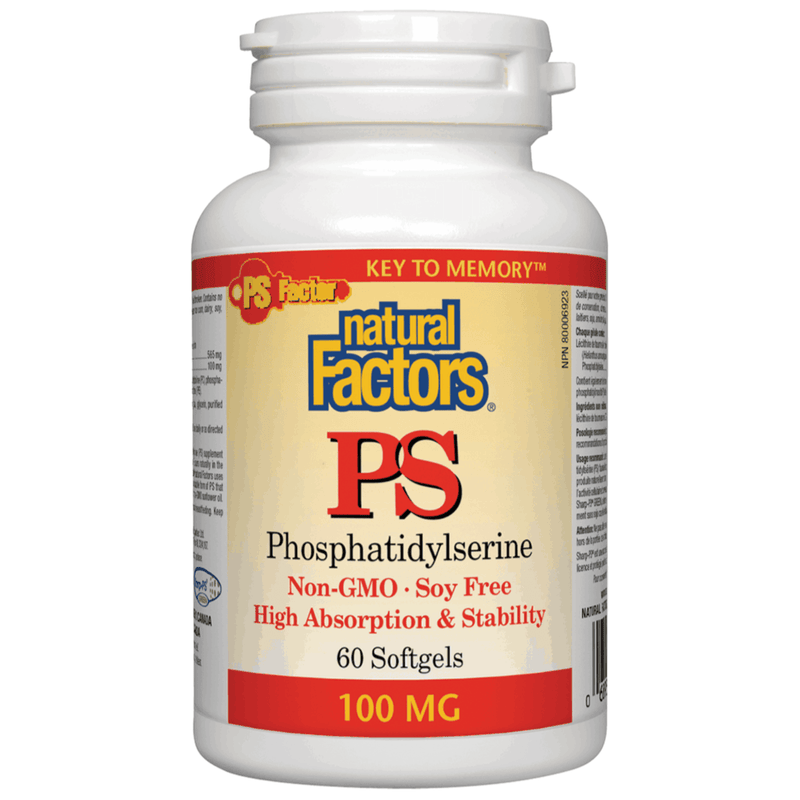 Natural Factors PS Phosphatidylserine 100mg 60 Softgels Supplements at Village Vitamin Store