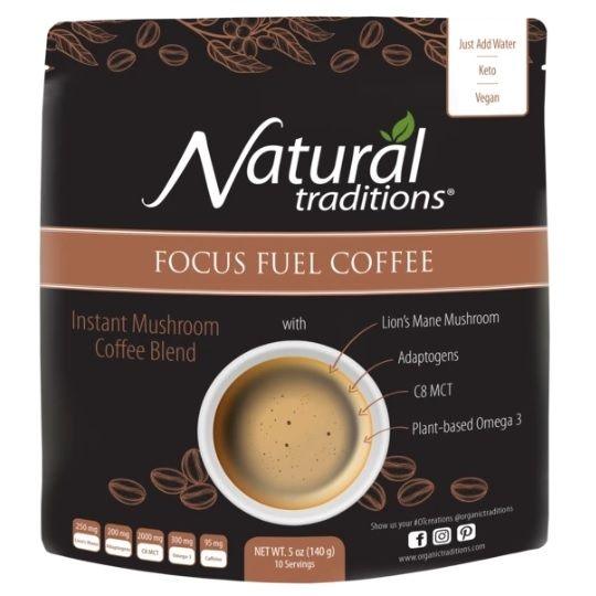 Natural Traditions Focus Fuel Coffee Drink Mix 140g Food Items at Village Vitamin Store