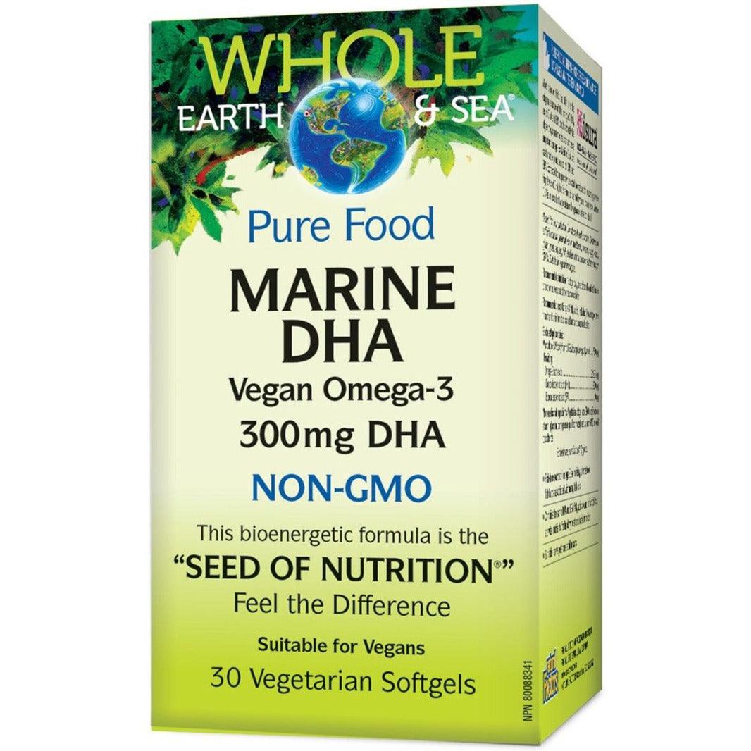 Whole Earth & Sea Marine DHA Vegan Omega-3 30 Softgels Supplements - EFAs at Village Vitamin Store