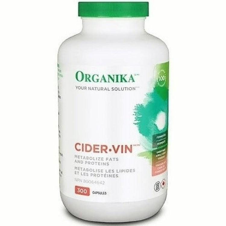 Organika Cider-Vin 530mg 300 Capsules Supplements - Digestive Health at Village Vitamin Store