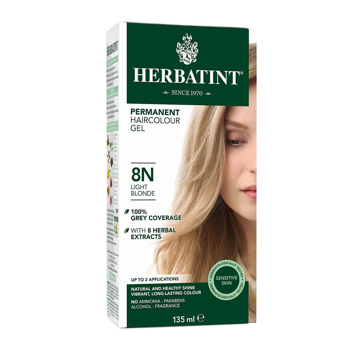Herbatint Permanent Herbal HairColour Gel 8N Light Blonde Hair Colour at Village Vitamin Store