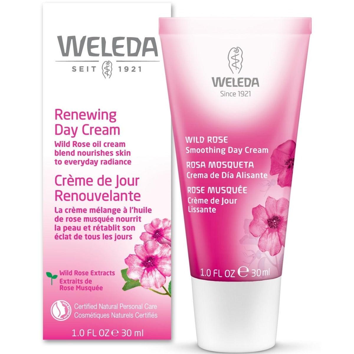 Weleda Wild Rose Smoothing Day Cream 30ml Face Moisturizer at Village Vitamin Store