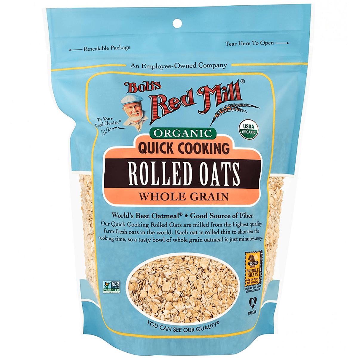 Bob’s Red Mill Organic Rolled Oats Quick 907g Food Items at Village Vitamin Store