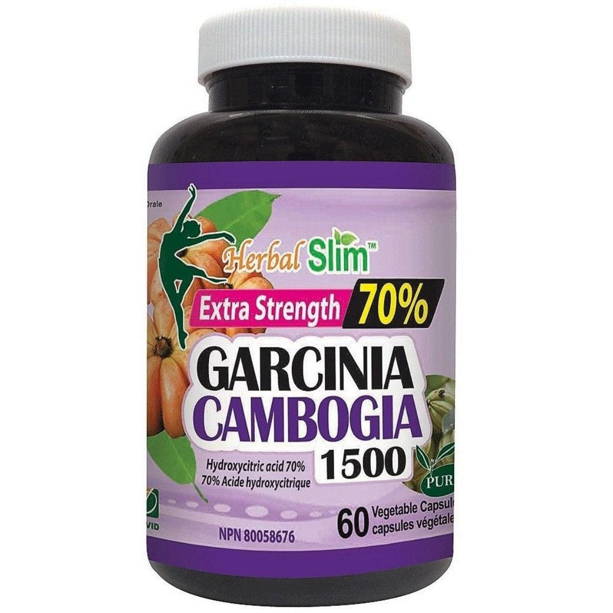 Herbal Slim Garcinia Cambogia Extra Strength 70% 60 Veggie Caps Supplements - Weight Loss at Village Vitamin Store