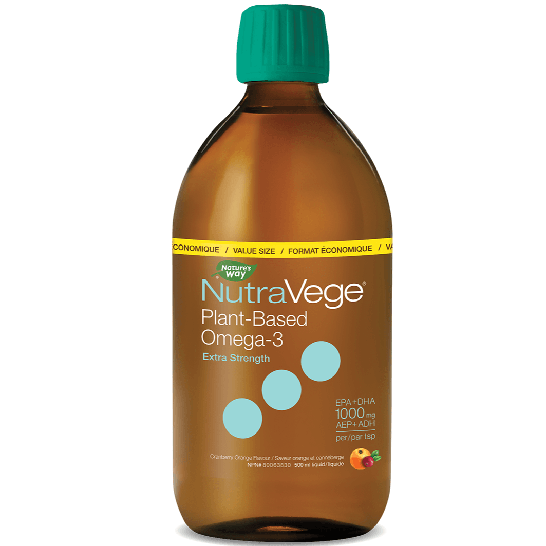 NutraVege Omega-3 Plant Based Extra Strength Cranberry Orange 500 mL Supplements - EFAs at Village Vitamin Store