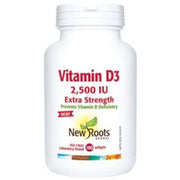 New Roots Vitamin D3 2500IU 180 Softgels Vitamins - Vitamin D at Village Vitamin Store