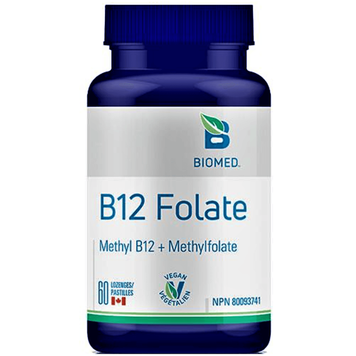 Biomed B12 Folate 60 lozenges Vitamins - Vitamin B at Village Vitamin Store