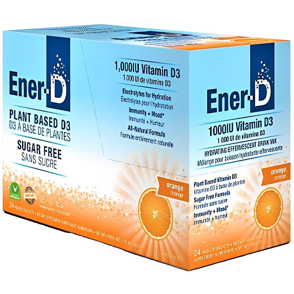 Ener-Life Vitamin D3 1000 IU Orange 24 Pack*Product Expiry November'2024* Vitamins - Vitamin D at Village Vitamin Store