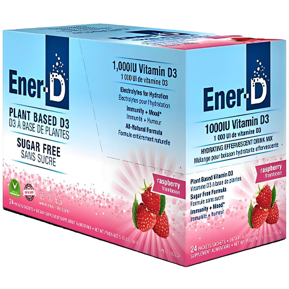 Ener-Life Vitamin D3 1000 IU Raspberry 24 Packs Vitamins - Vitamin D at Village Vitamin Store