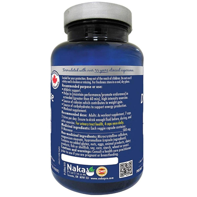 Naka Platinum D-Mannose 500mg 120 Caps Supplements - Bladder & Kidney Health at Village Vitamin Store