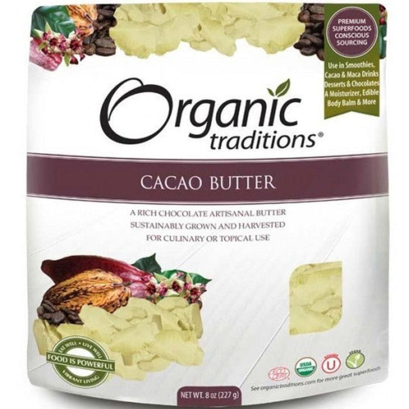 Organic traditions Cacao Butter 227g Food Items at Village Vitamin Store