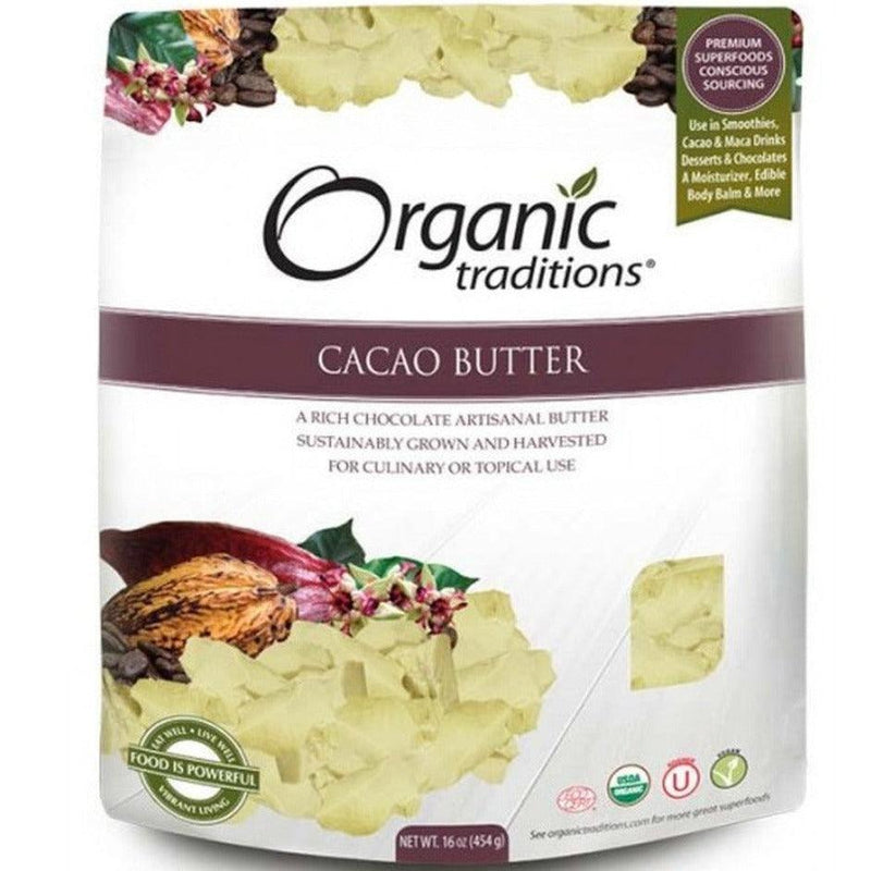 Organic traditions Cacao Butter 454g Food Items at Village Vitamin Store