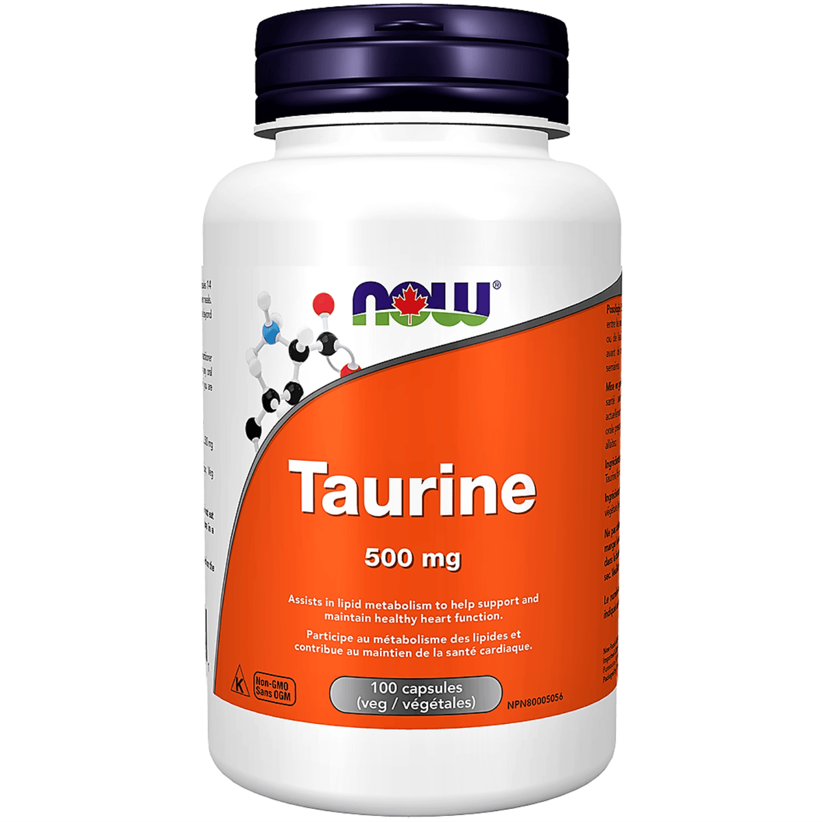NOW Taurine 500mg 100caps Supplements - Amino Acids at Village Vitamin Store