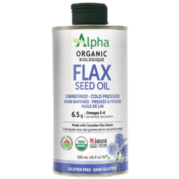 Alpha Health Flax Seed Oil 500mL Food Items at Village Vitamin Store