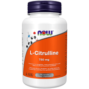 NOW L-Citrulline 750 mg 90 Veggie Caps Supplements - Amino Acids at Village Vitamin Store