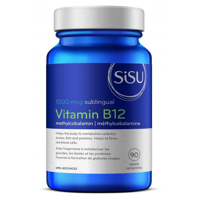 SISU Sublingual B12 1000mcg 90 tablets Vitamins - Vitamin B at Village Vitamin Store