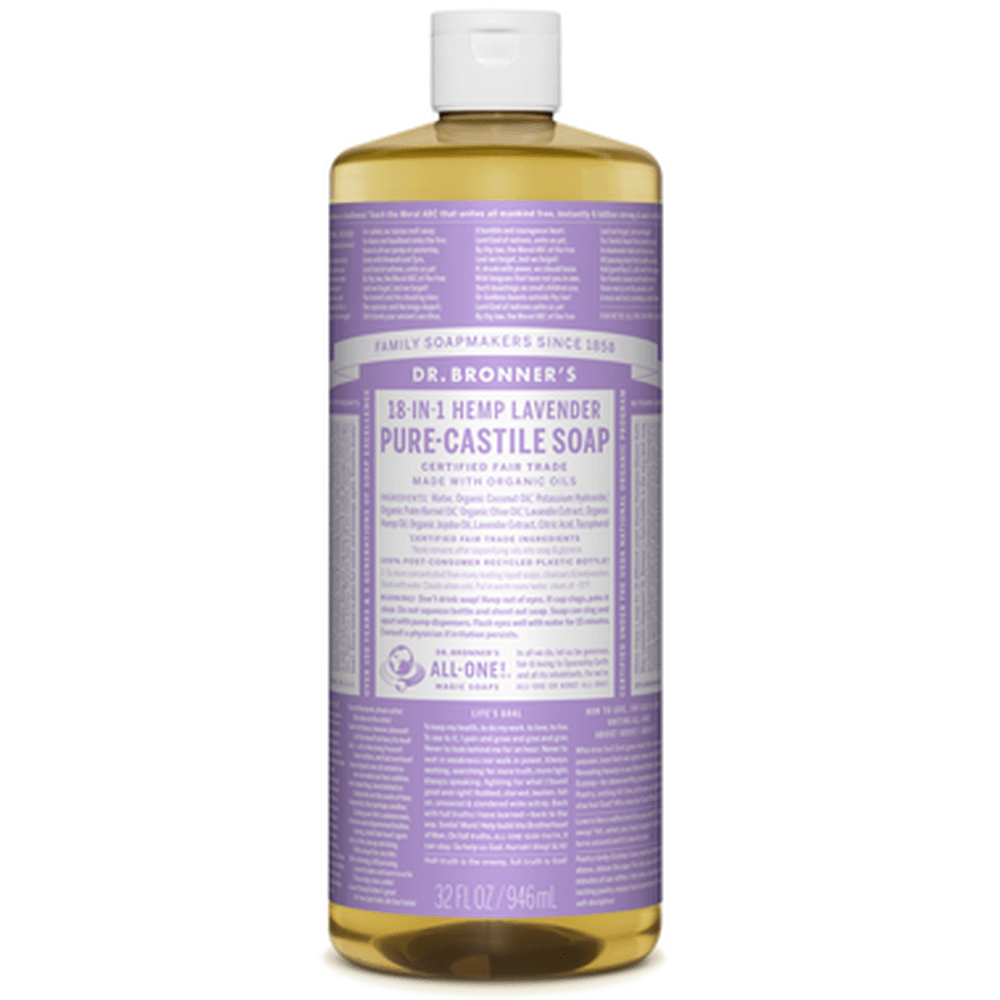 Dr. Bronner's 18-In-1 Pure-Castile Liquid Soap Lavender 946mL Soap & Gel at Village Vitamin Store