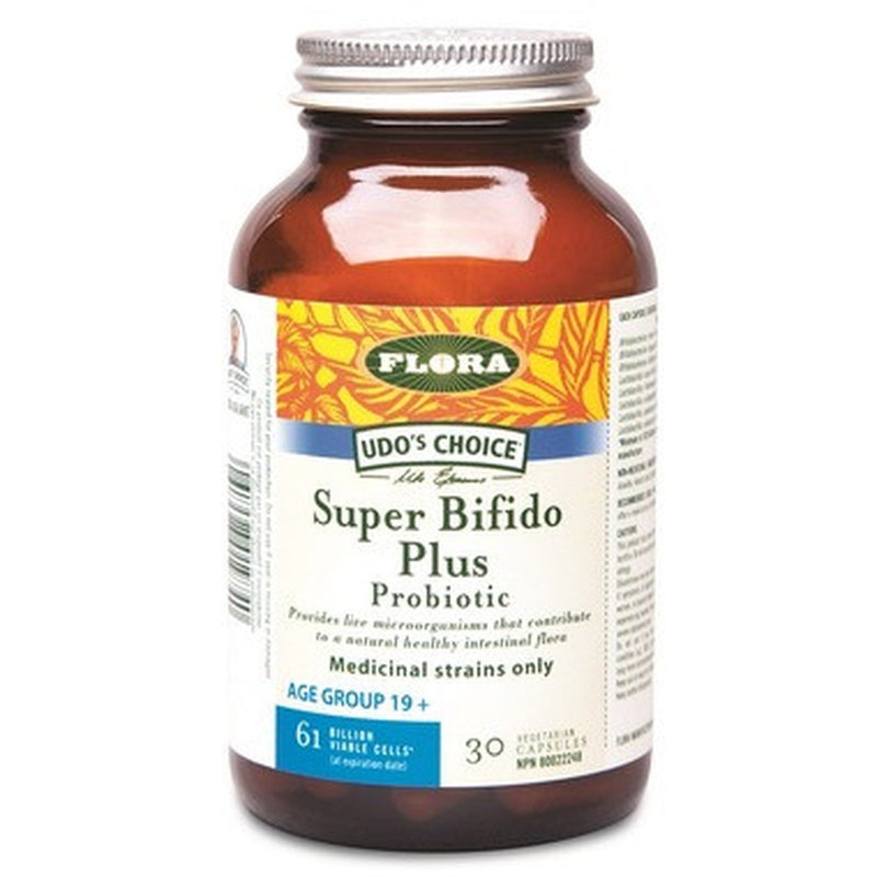 Flora Udo's Choice Super Bifido Plus Probiotic 30 Caps Supplements - Probiotics at Village Vitamin Store