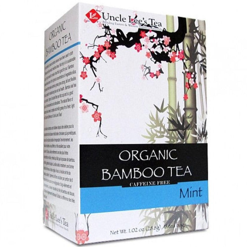 Uncle Lee's Organic Bamboo Tea Mint 18 Tea Bags Food Items at Village Vitamin Store