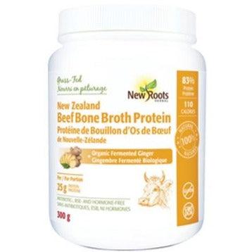 New Roots New Zealand Beef Bone Broth Protein Organic Fermented Ginger 300g Supplements - Protein at Village Vitamin Store