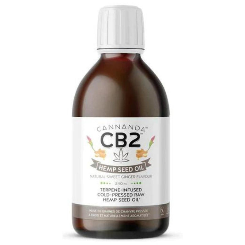 Cannanda CB2 Hemp Seed Oil Unflavour/Natural Orange/Sweet Ginger 240ml Supplements at Village Vitamin Store