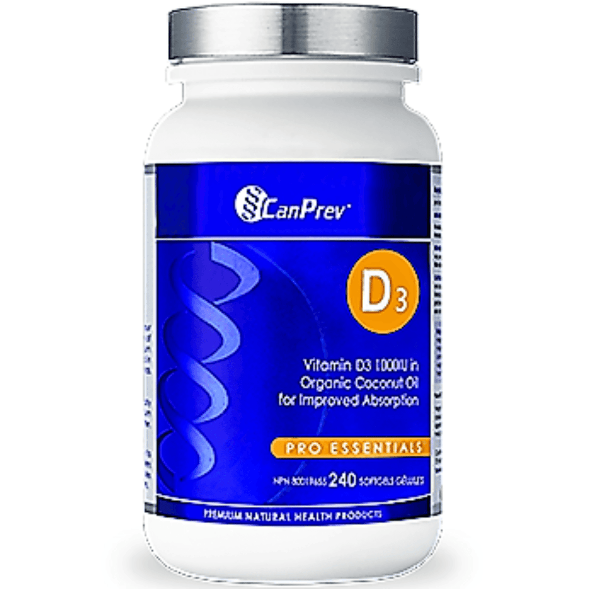 CanPrev D3 with Organic Coconut Oil 240 Softgels Vitamins - Vitamin D at Village Vitamin Store