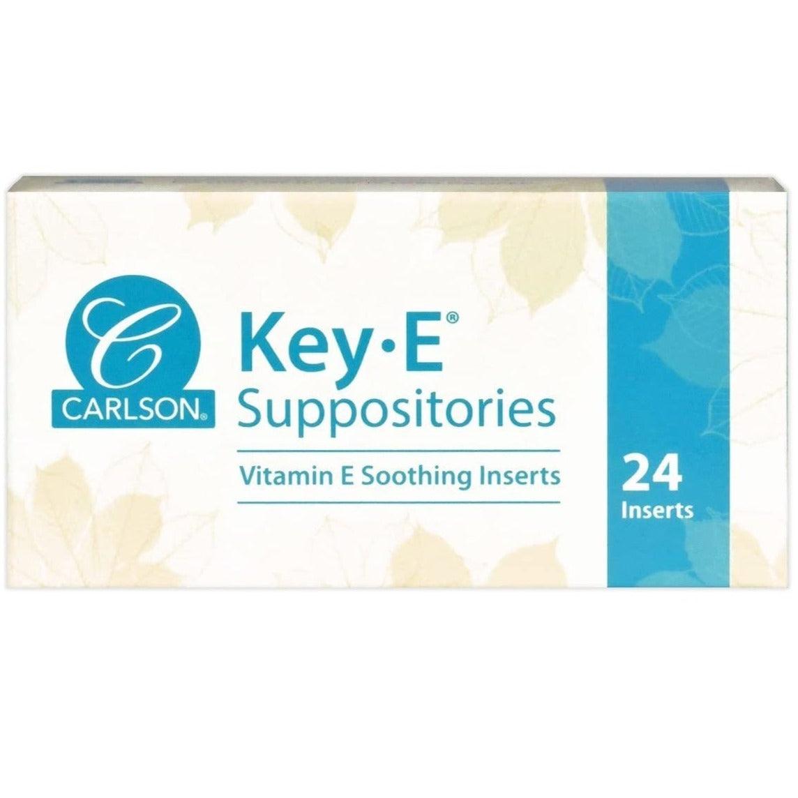 Carlson Key E Suppositories-24 Inserts Supplements at Village Vitamin Store