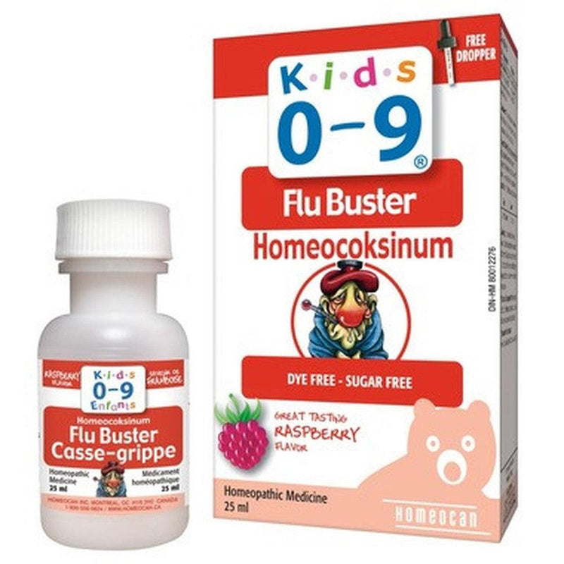 Homeocan Kids 0-9 Homeocoksinum Raspberry Flavor 25 mL5ml Homeopathic at Village Vitamin Store