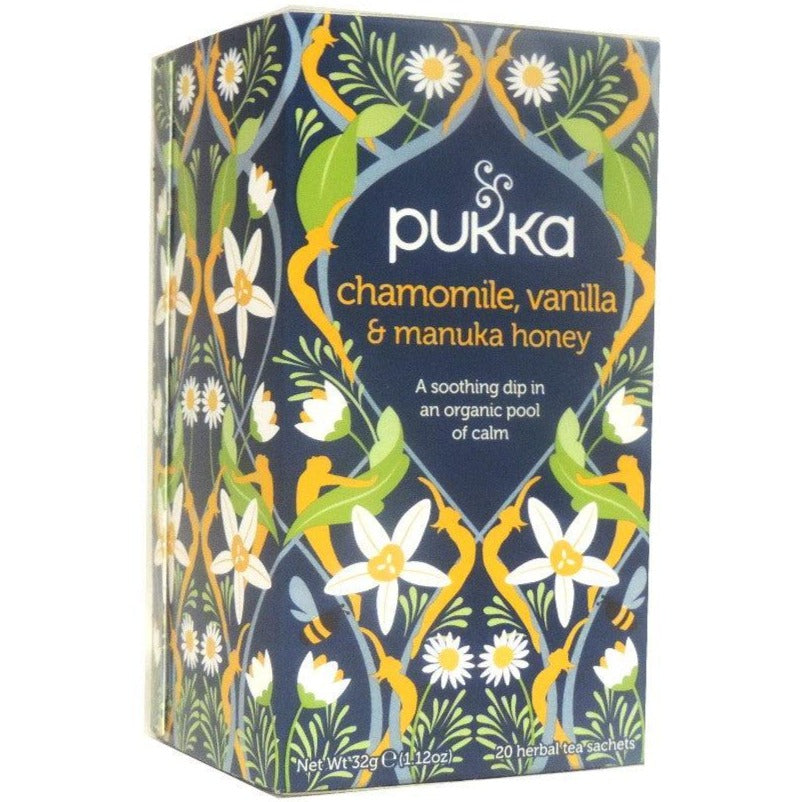 Pukka Chamomile Vanilla and Manuka Tea Food Items at Village Vitamin Store