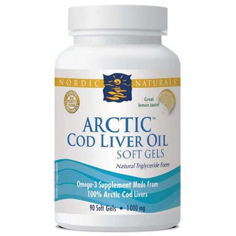 Nordic Naturals Arctic Cod Liver Oil 90 Softgels Supplements - EFAs at Village Vitamin Store