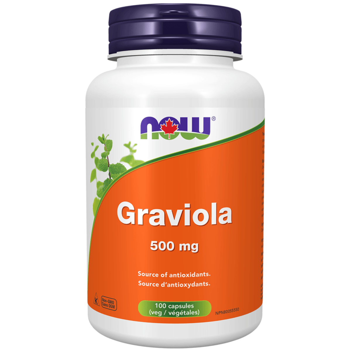 NOW Graviola 500 mg 100 Veggie Caps Supplements at Village Vitamin Store