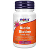 NOW Biotin 1000mcg Vitamin B 100 Veggie Caps Supplements - Hair Skin & Nails at Village Vitamin Store