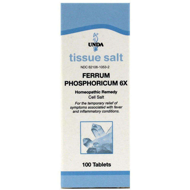 Unda Ferrum Phosphoricum 6X 100 Tabs Homeopathic at Village Vitamin Store