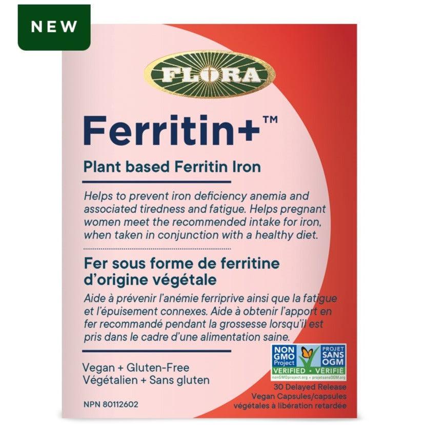 Flora Ferritin+ Plant Based Ferritin Iron 30 Caps Minerals - Iron at Village Vitamin Store