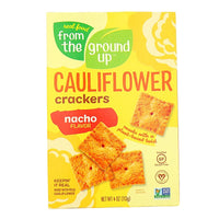 From the Ground Up Cauliflower Crackers Nacho Flavour, 50 Crackers Food Items at Village Vitamin Store