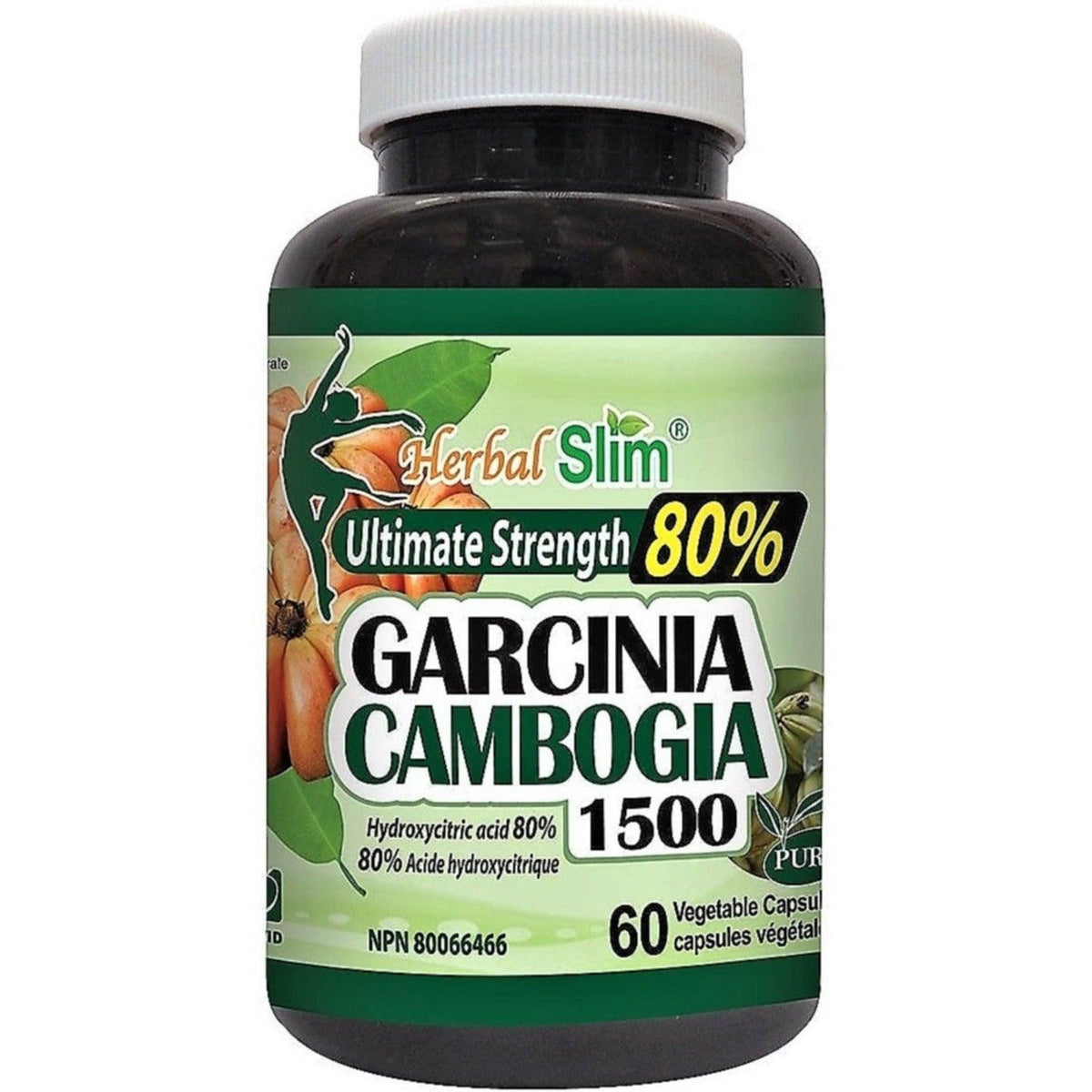 Herbal Slim Garcinia Cambogia Ultimate Strength 80% 60 Veggie Caps Supplements - Weight Loss at Village Vitamin Store