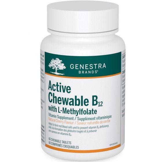 Genestra Active B12 L-Methylfolate 60 Chewable Tabs Vitamins - Vitamin B at Village Vitamin Store