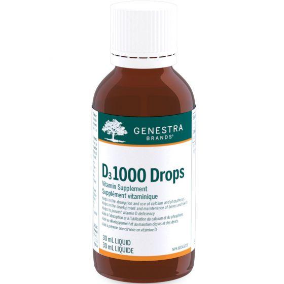 Genestra D3 1000 Drops 30ml Vitamins - Vitamin D at Village Vitamin Store
