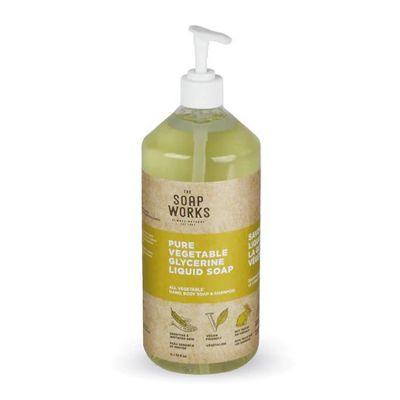 Soap & Gel The Soap Works Liquid Soap Pure Vegetable Glycerine 1000mL The Soap Works