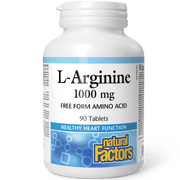 Natural Factors L-Arginine 1000mg 90 Tabs Supplements - Amino Acids at Village Vitamin Store