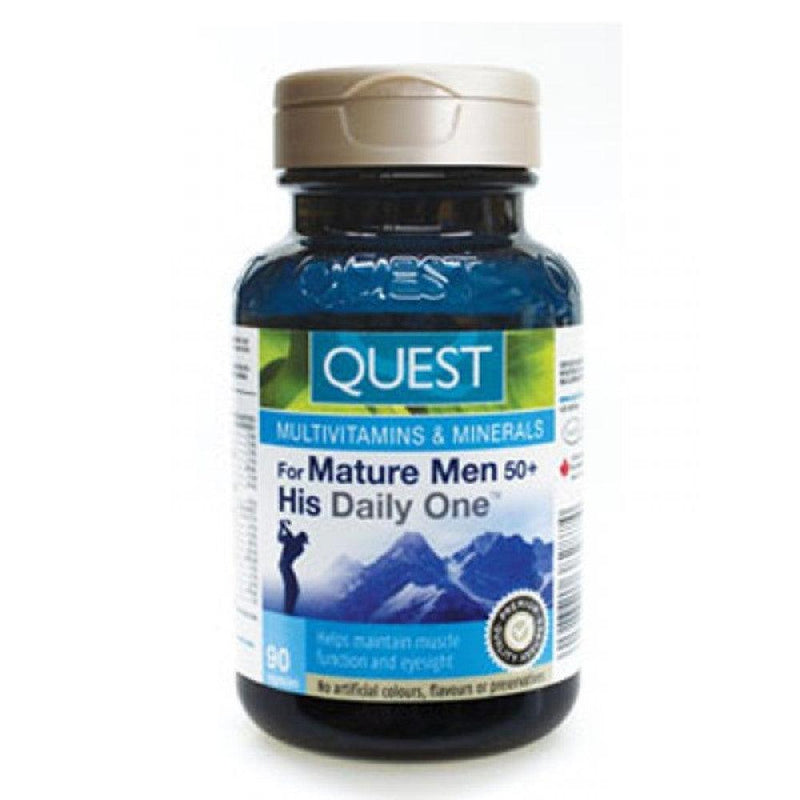 Quest Multivitamins & Minerals For Mature Men 50+ 90 Caps Vitamins - Multivitamins at Village Vitamin Store