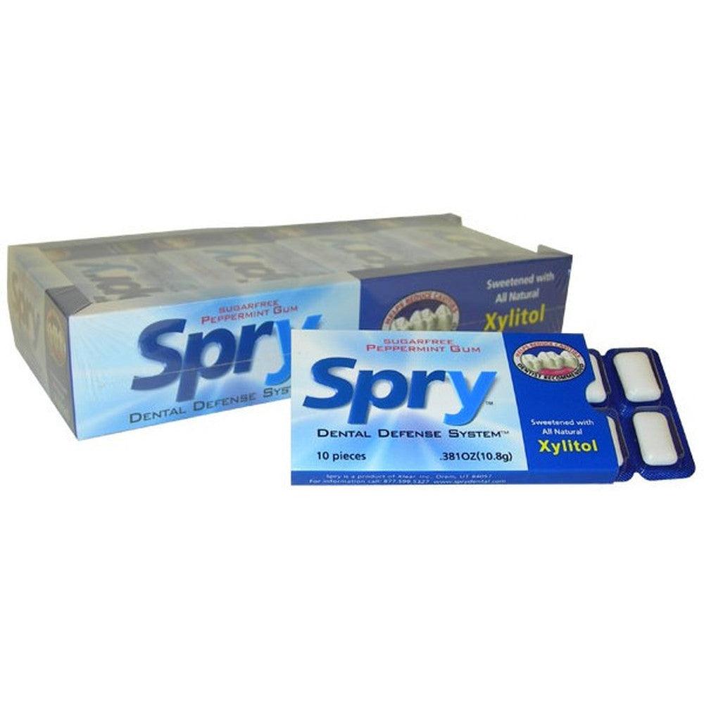 Spry Gum Peppermint 10 Pieces Food Items at Village Vitamin Store